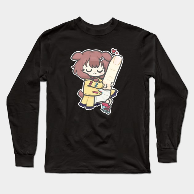 Korone yubi Long Sleeve T-Shirt by nekomachines